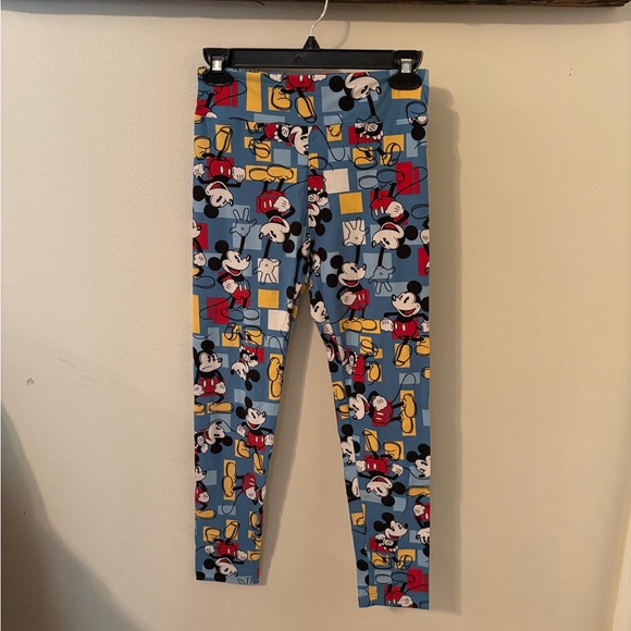 Vibrant Blue and Red Cartoon Print Leggings - Picture 1 of 1